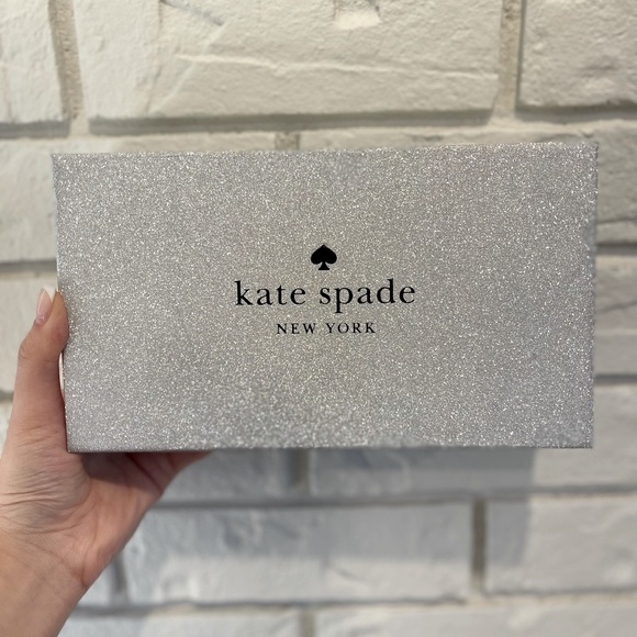 Kate Spade Tinsel Glitter Boxed Giftable Large Continental Wallet Black - Picture 3 of 3